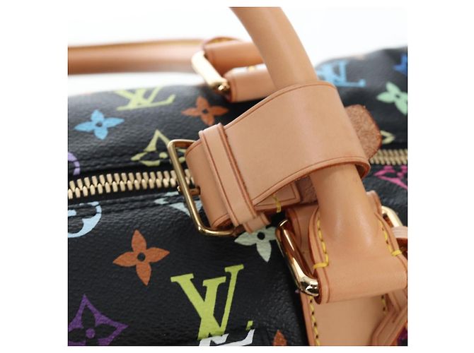 Borsa LOUIS VUITTON Monogram Multicolor Keepall 45 Nera M92640 Auth 195545SV Nero - vista 19