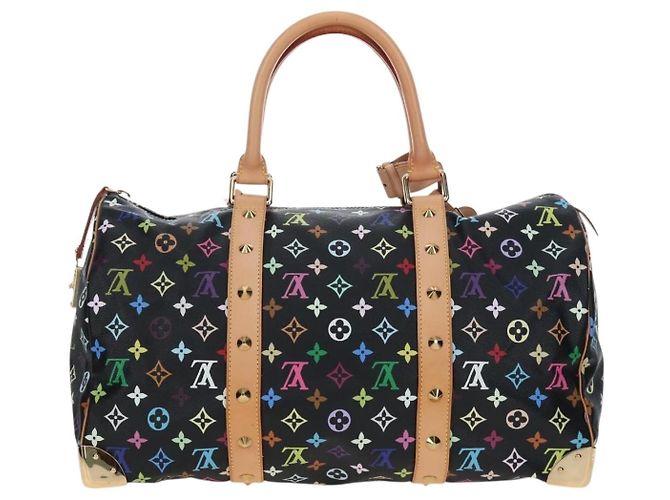 Borsa LOUIS VUITTON Monogram Multicolor Keepall 45 Nera M92640 Auth 195545SV Nero - vista 2