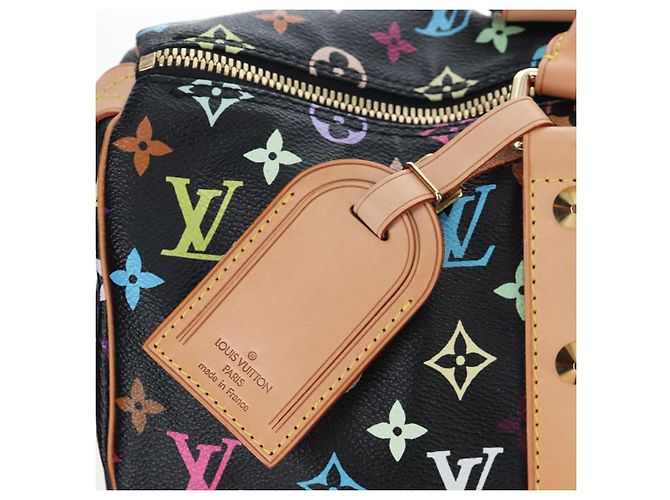 Borsa LOUIS VUITTON Monogram Multicolor Keepall 45 Nera M92640 Auth 195545SV Nero - vista 20