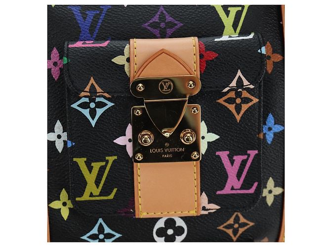 Borsa LOUIS VUITTON Monogram Multicolor Keepall 45 Nera M92640 Auth 195545SV Nero - vista 21