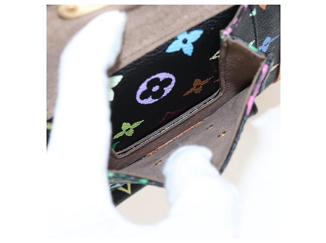 Borsa LOUIS VUITTON Monogram Multicolor Keepall 45 Nera M92640 Auth 195545SV Nero - vista 23