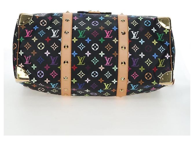 Borsa LOUIS VUITTON Monogram Multicolor Keepall 45 Nera M92640 Auth 195545SV Nero - vista 5