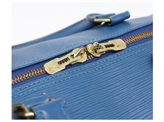 LOUIS VUITTON Epi Keepall 50 Boston Bag Blue M42965 LV Auth ka5428A - vista 10