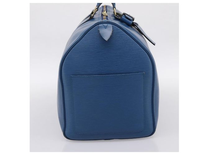 LOUIS VUITTON Epi Keepall 50 Boston Bag Blue M42965 LV Auth ka5428A - vista 3