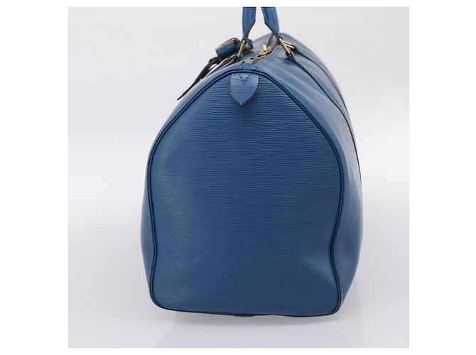 LOUIS VUITTON Epi Keepall 50 Boston Bag Blue M42965 LV Auth ka5428A - vista 4