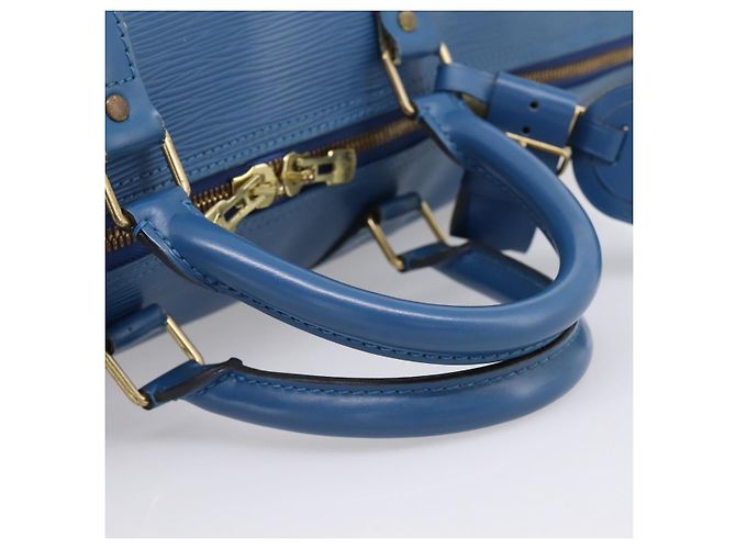 LOUIS VUITTON Epi Keepall 50 Boston Bag Blue M42965 LV Auth ka5428A - vista 7