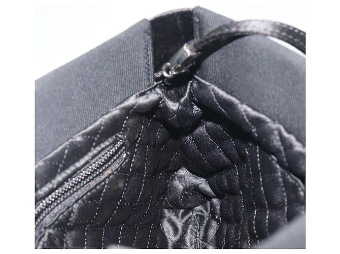 Borsa a tracolla Salvatore Ferragamo Vala Raso Nero Argento Auth 196662A - vista 18
