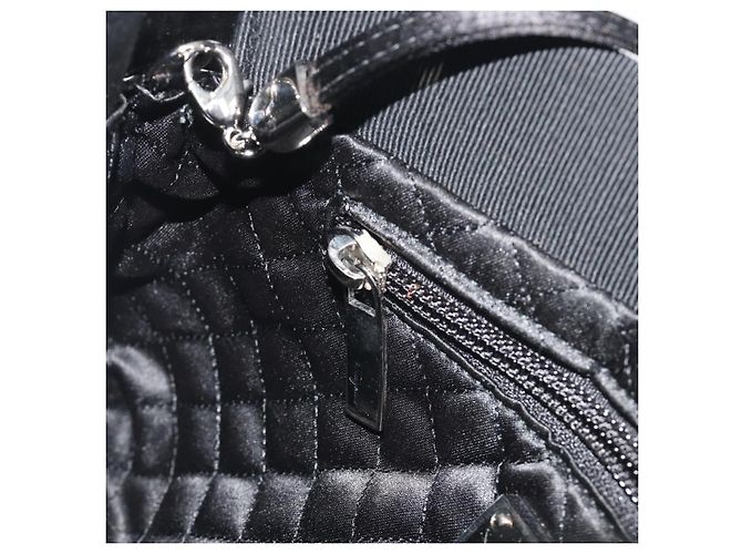 Borsa a tracolla Salvatore Ferragamo Vala Raso Nero Argento Auth 196662A - vista 20