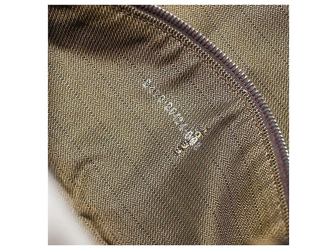 Borsa a tracolla FENDI Zucca Canvas Mamma Baguette Marrone Nero Auth am12413V - vista 12