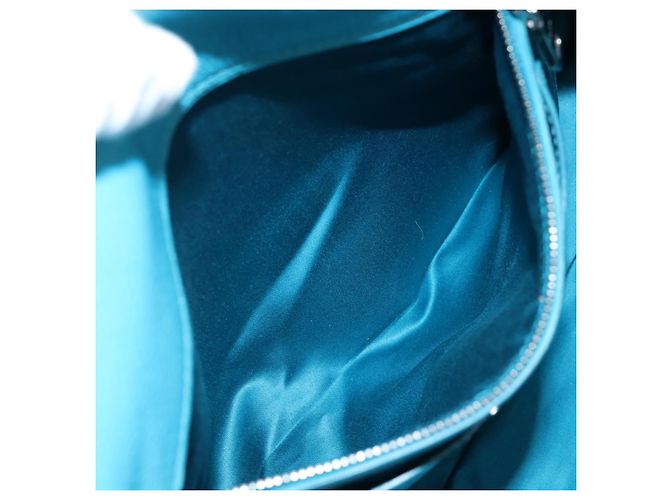 Miu Miu Tote Bag Leder 2way Blau Silber Authentisch 195506A - Ansicht 28