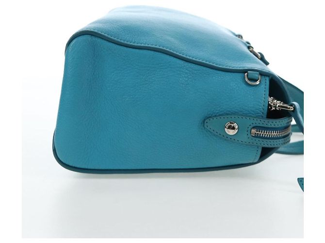Miu Miu Tote Bag Leder 2way Blau Silber Authentisch 195506A - Ansicht 4