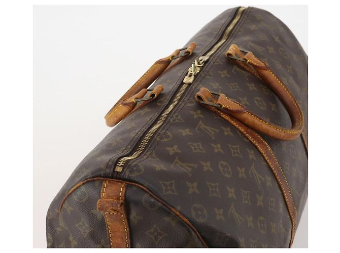 LOUIS VUITTON Monogram Keepall Bandouliere 50 Borsa Boston M41416 LV Auth 193785 Monogramma - vista 7