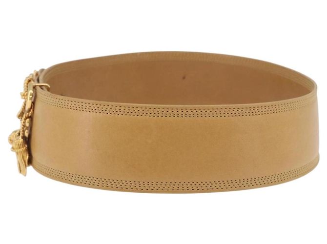 Cinturón LOEWE de cuero 32.3'' Beige Oro Auth 196560 Dorado - vista 3