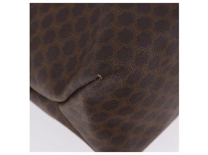 Céline Borsa Tote CELINE Macadam Canvas PVC Pelle Marrone Oro Auth ka5802 D'oro - vista 10