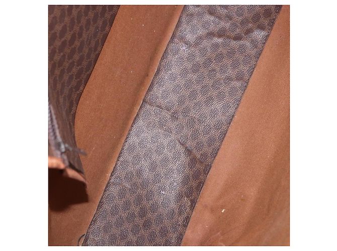 Céline Borsa Tote CELINE Macadam Canvas PVC Pelle Marrone Oro Auth ka5802 D'oro - vista 11