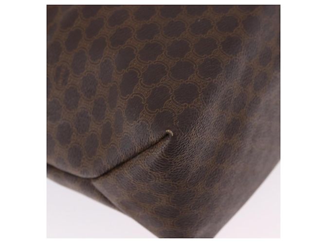 Céline Borsa Tote CELINE Macadam Canvas PVC Pelle Marrone Oro Auth ka5802 D'oro - vista 15