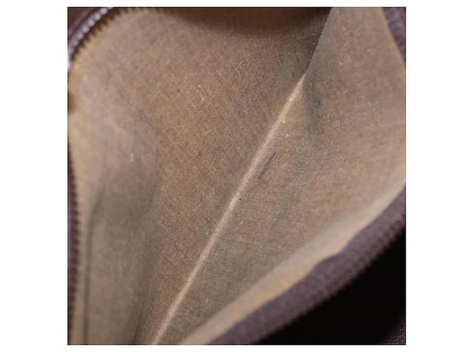Céline Borsa Tote CELINE Macadam Canvas PVC Pelle Marrone Oro Auth ka5802 D'oro - vista 21