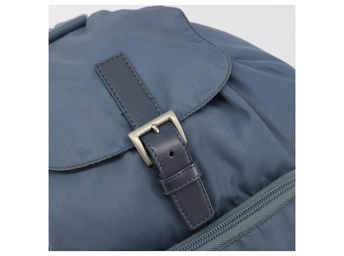 PRADA Rucksack Nylon Hellblau Silber Auth 192533 - Ansicht 19