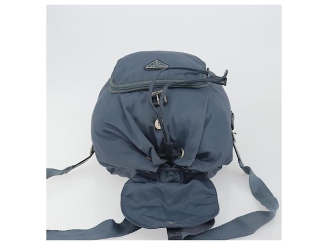 PRADA Rucksack Nylon Hellblau Silber Auth 192533 - Ansicht 21