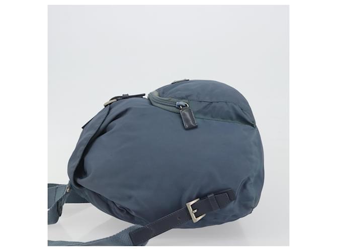 PRADA Rucksack Nylon Hellblau Silber Auth 192533 - Ansicht 4