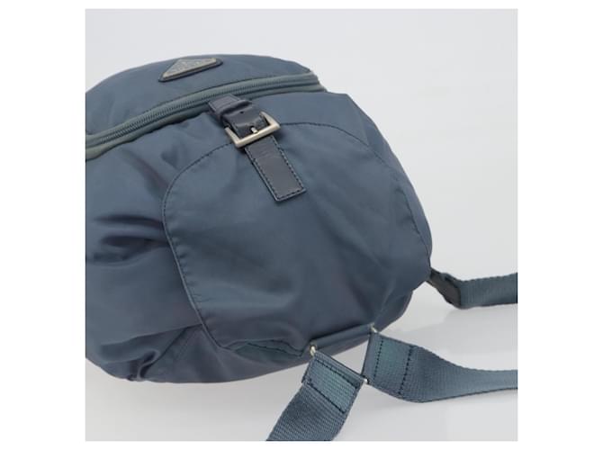 PRADA Rucksack Nylon Hellblau Silber Auth 192533 - Ansicht 6