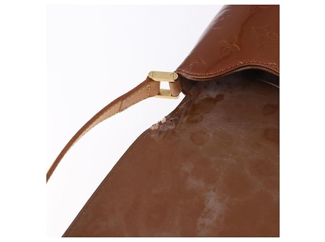 LOUIS VUITTON Monogram Vernis Thompson Street Bag Bronze M91124 LV Auth BA14985 Bronzo - vista 10
