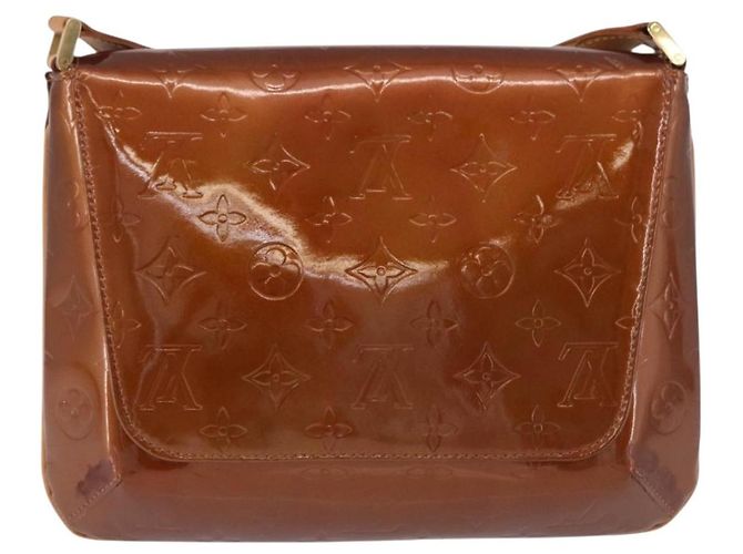 LOUIS VUITTON Monogram Vernis Thompson Street Bag Bronze M91124 LV Auth BA14985 Bronzo - vista 2