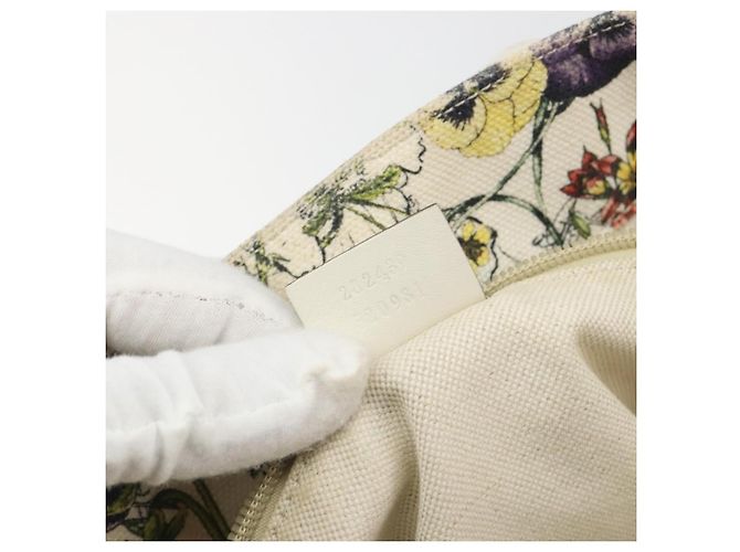 Borsa Tote GUCCI Flora Canvas Multicolor 282439 Auth 197013A Multicolore - vista 12