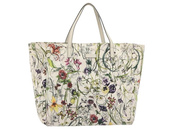 Borsa Tote GUCCI Flora Canvas Multicolor 282439 Auth 197013A Multicolore - vista 13