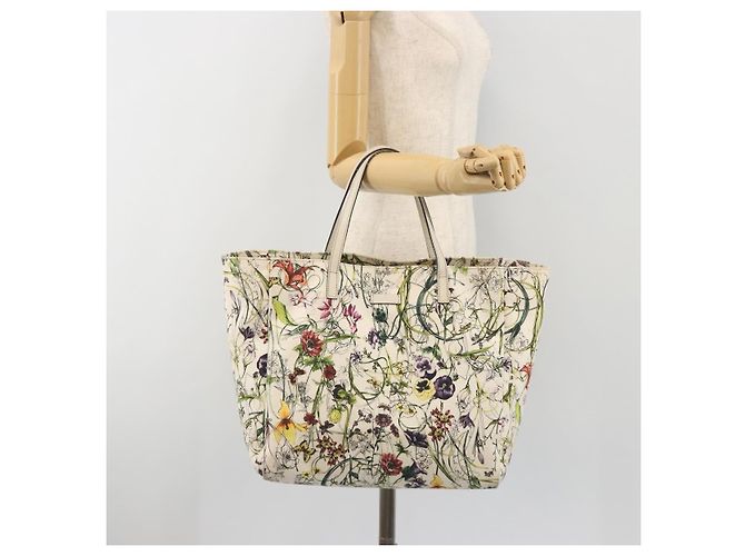 Borsa Tote GUCCI Flora Canvas Multicolor 282439 Auth 197013A Multicolore - vista 22