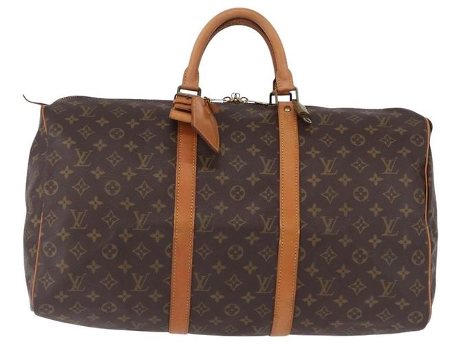 LOUIS VUITTON Monogram Keepall 50 Boston Bag M41426 LV Auth 194934V Monogramma - vista 13