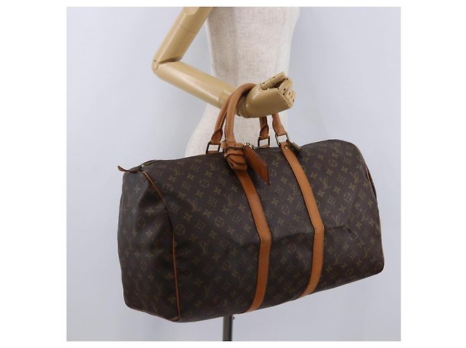 LOUIS VUITTON Monogram Keepall 50 Boston Bag M41426 LV Auth 194934V Monogramma - vista 26
