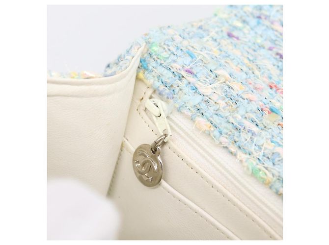 Borsa a mano CHANEL COCO Mark Chain in tweed azzurro e argento CC Auth 197488SAM Blu chiaro - vista 21