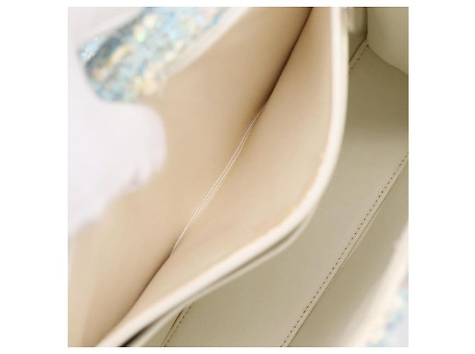 Borsa a mano CHANEL COCO Mark Chain in tweed azzurro e argento CC Auth 197488SAM Blu chiaro - vista 22