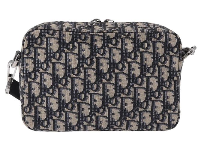 Borsa a tracolla Christian Dior Trotter Canvas Navy Silver Auth 198731V Argento Blu navy - vista 2