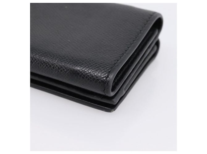 Portafoglio compatto Christian Dior in pelle nera e oro Auth 198767A Nero D'oro - vista 15