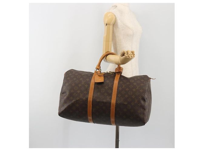 LOUIS VUITTON Monogram Keepall 50 Boston Bag M41426 LV Auth 194386A Monogramma - vista 21