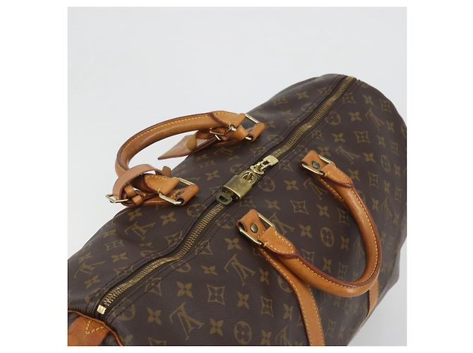 LOUIS VUITTON Monogram Keepall 50 Boston Bag M41426 LV Auth 194386A Monogramma - vista 6