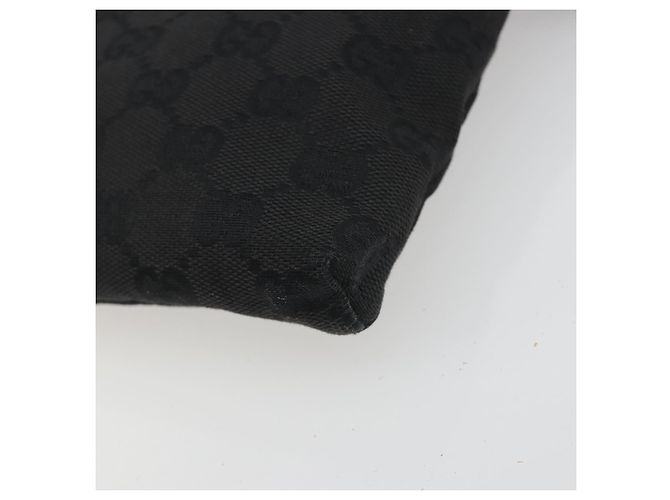 Riñonera GUCCI GG Canvas Negra Plata 28566 Auth 194295 Negro - vista 15