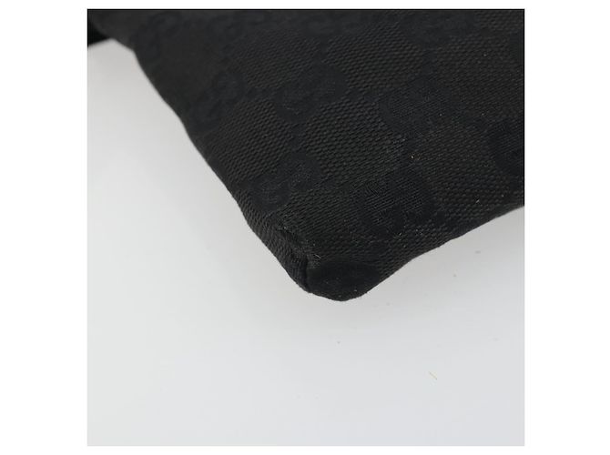 Riñonera GUCCI GG Canvas Negra Plata 28566 Auth 194295 Negro - vista 16