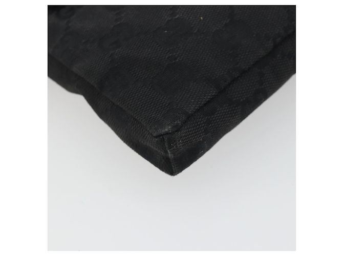 Riñonera GUCCI GG Canvas Negra Plata 28566 Auth 194295 Negro - vista 8