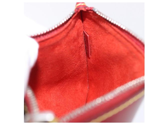 LOUIS VUITTON Epi Twist Bucket Pouch Pouch Red Silver LV Auth 196949 Argento Rosso - vista 18