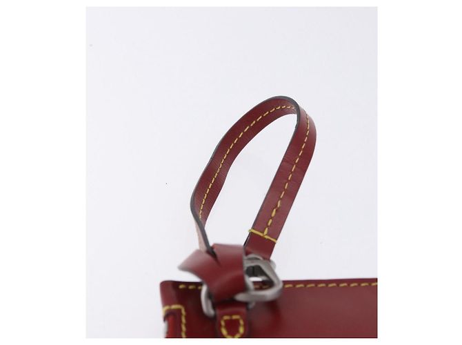 LOUIS VUITTON Epi Twist Bucket Pouch Pouch Red Silver LV Auth 196949 Argento Rosso - vista 8