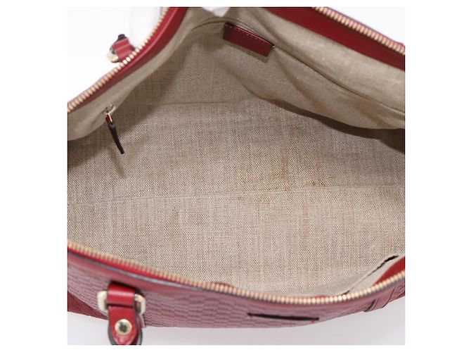 Borsa a mano GUCCI Micro GuccissimaGG in pelle rossa e oro 449657 Auth 198339V Rosso - vista 11