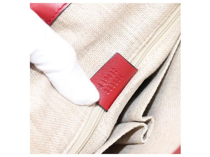 Borsa a mano GUCCI Micro GuccissimaGG in pelle rossa e oro 449657 Auth 198339V Rosso - vista 12