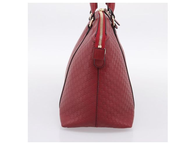 Borsa a mano GUCCI Micro GuccissimaGG in pelle rossa e oro 449657 Auth 198339V Rosso - vista 3