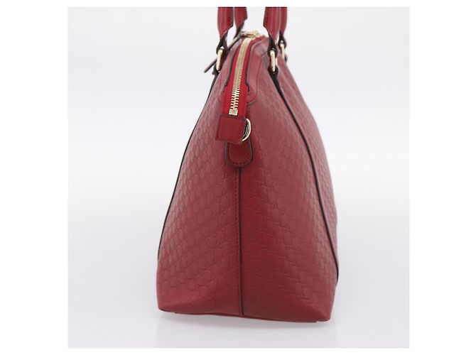Borsa a mano GUCCI Micro GuccissimaGG in pelle rossa e oro 449657 Auth 198339V Rosso - vista 4