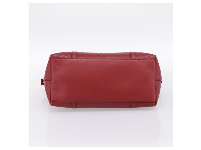 Borsa a mano GUCCI Micro GuccissimaGG in pelle rossa e oro 449657 Auth 198339V Rosso - vista 5