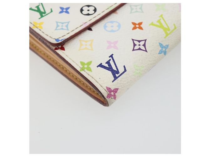 LOUIS VUITTON Multicolor Portefeuille Sarah Long Wallet M93745 LV Auth 197552 Blanco - vista 15