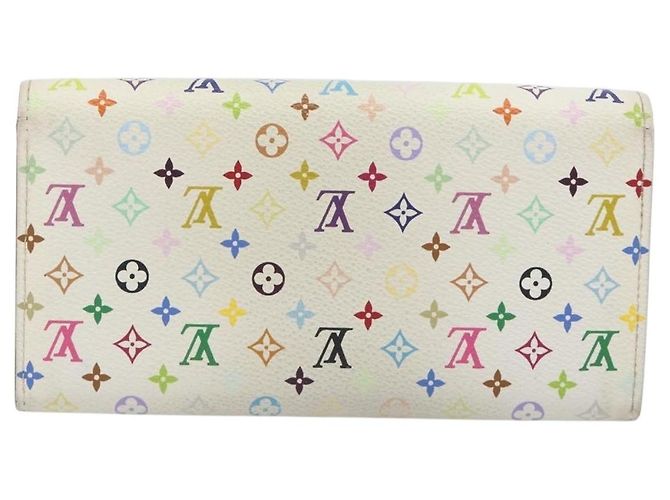 LOUIS VUITTON Multicolor Portefeuille Sarah Long Wallet M93745 LV Auth 197552 Blanco - vista 2